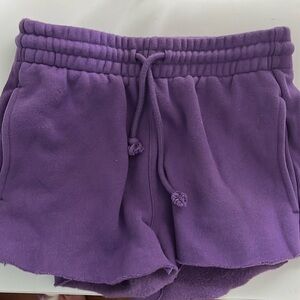 Aritzia TNA purple sweatshorts